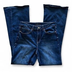 YMI Dark Blue Stretchy High Rise Flare Jeans